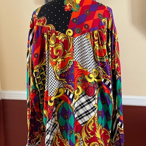 Oversized Boho rayon shirt size large - Picture 4 of 5